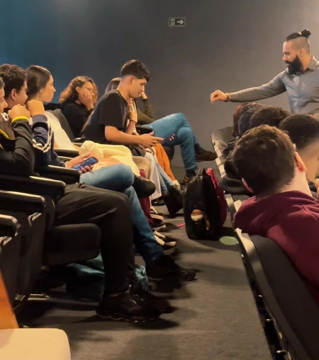 Students and attendees listen during StarBase Connect Day programming.