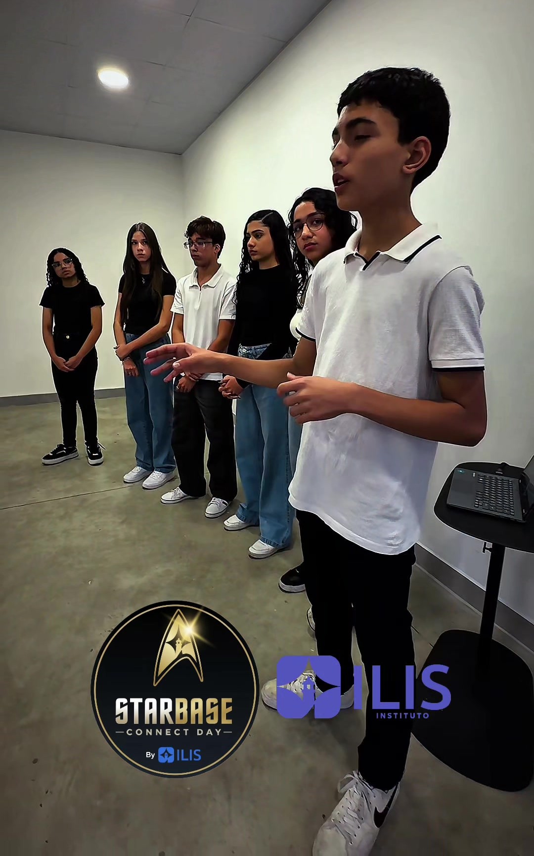 Students pitch their Ideathon project during StarBase Connect Day.