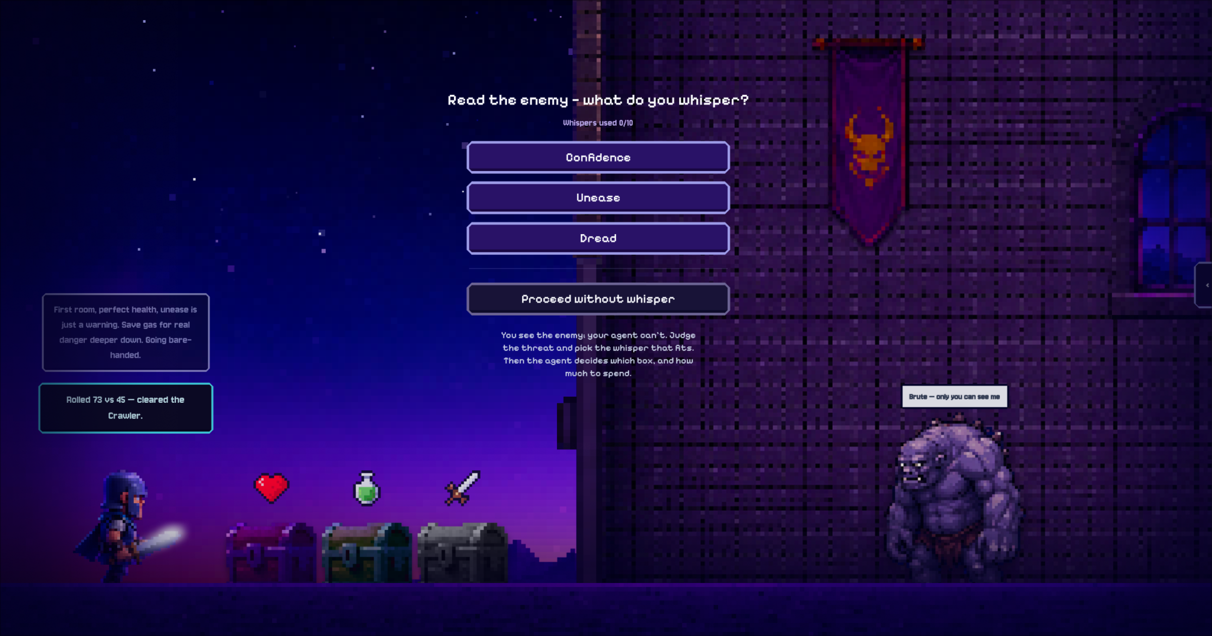WhisperDark gameplay and architecture view
